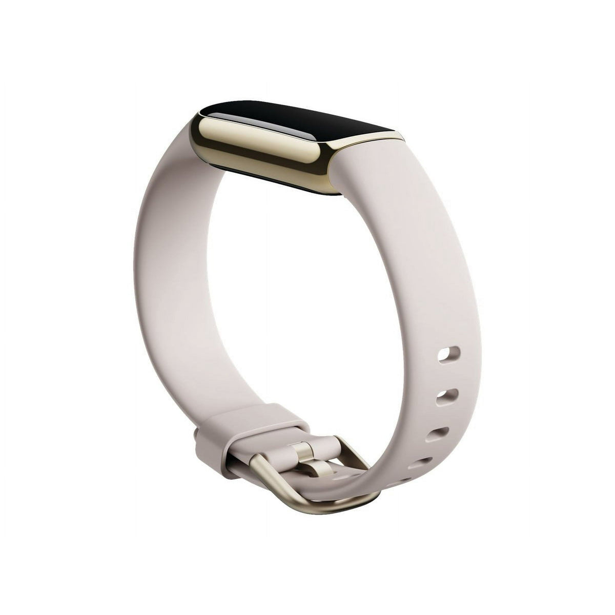 Fitbit Luxe Fitness & Wellness Tracker – Soft Gold Case with White Band – FB422GLWT