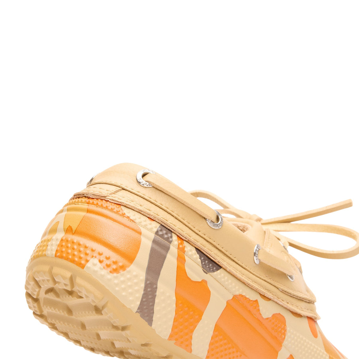 Crocs Classic Duck Camo Boat Shoe (Tan/Shocking Orange)
