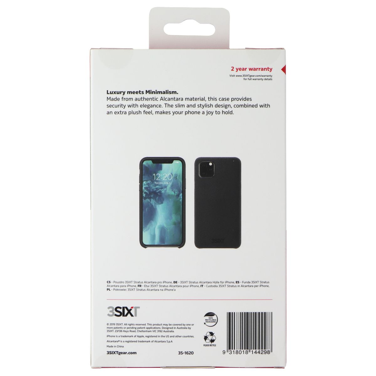 3SIXT Stratus Series Case for Apple iPhone 11 Pro Max - Black - New
