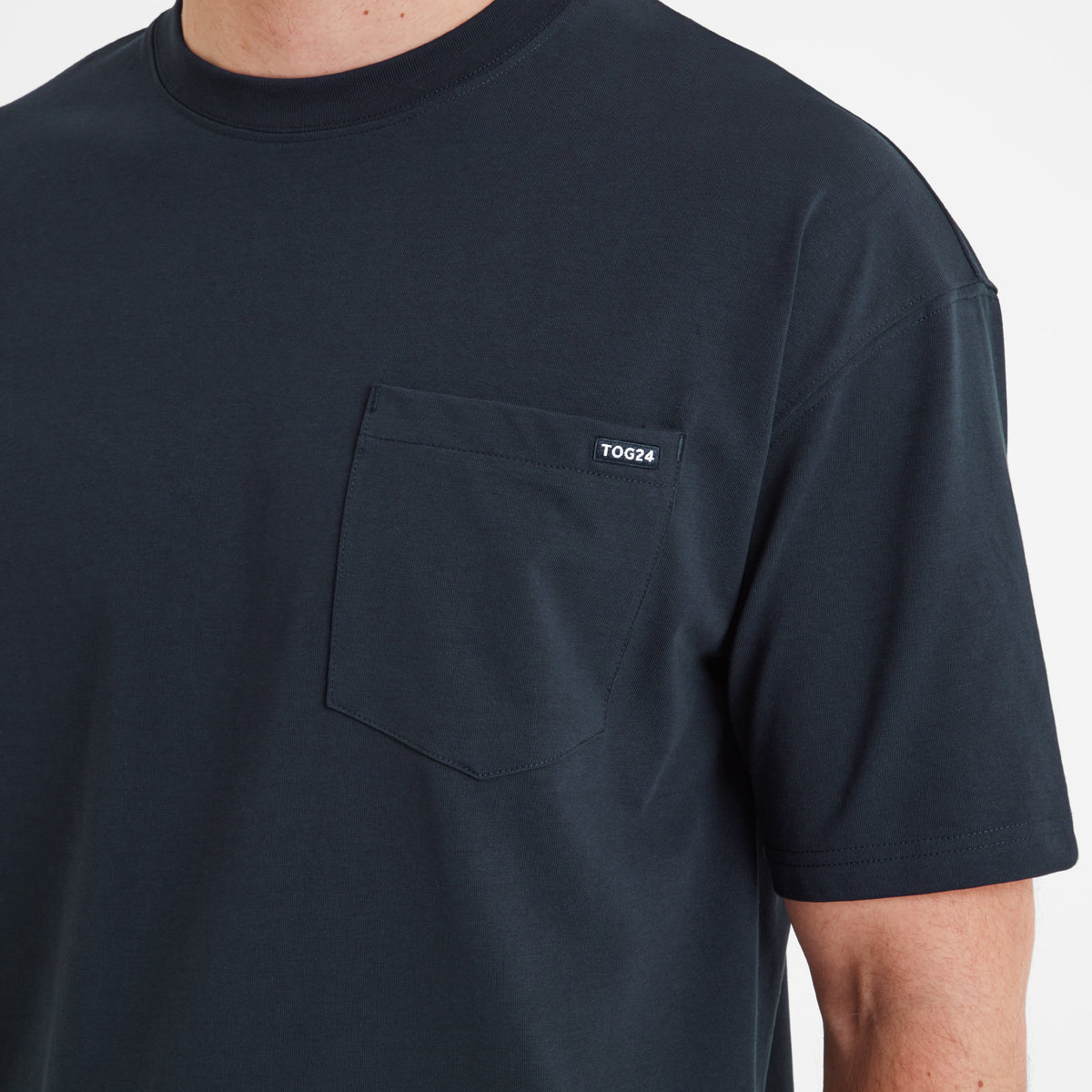 Denva Mens Oversized Premium Heavyweight Jersey T-Shirt - Dark Indigo