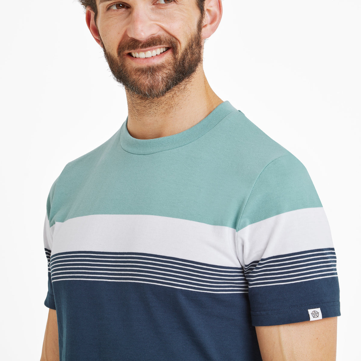 Farndon Mens T-Shirt - Light Sky/Inky Blue