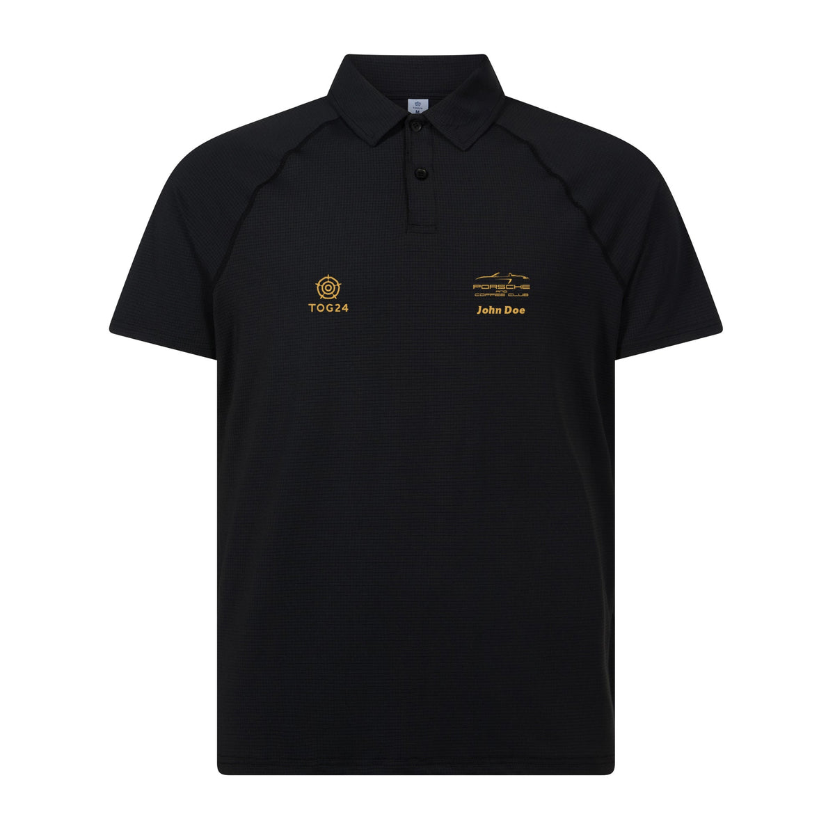 Porsche & Coffee Club Cabriolet Mens - Hector Polo Shirt Black