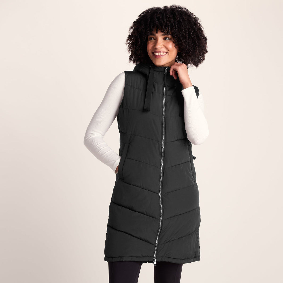 Ranskill Womens Long Insulated Gilet - Washed Black