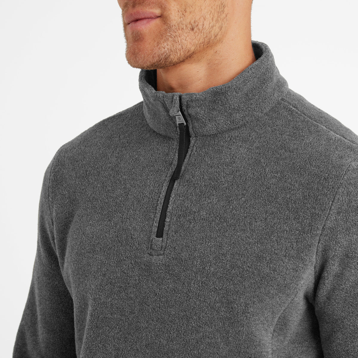 Revive Mens Quarter Zip Fleece - Grey Marl