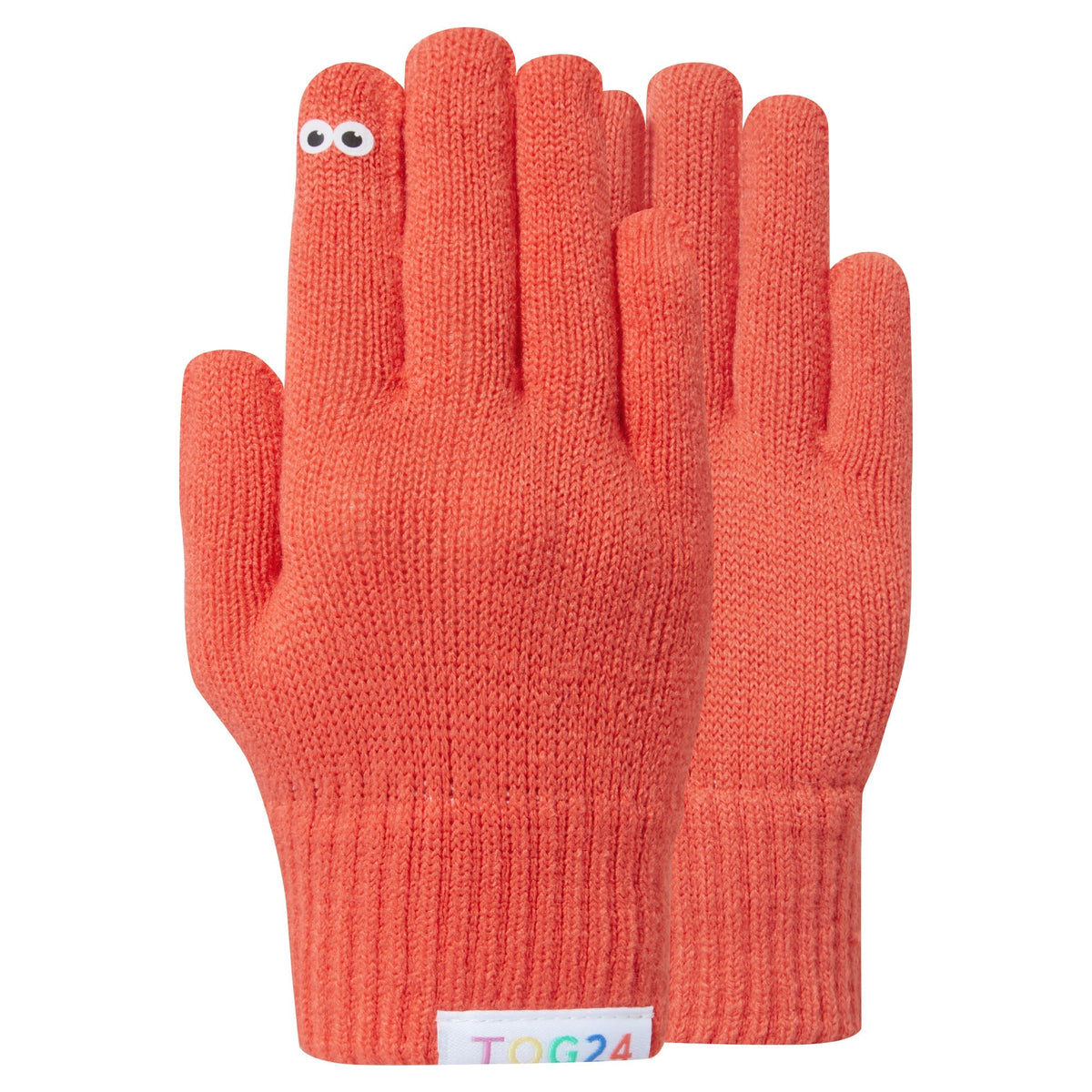 Soay Kids Shaun the Sheep Knit Gloves - Satsuma Orange
