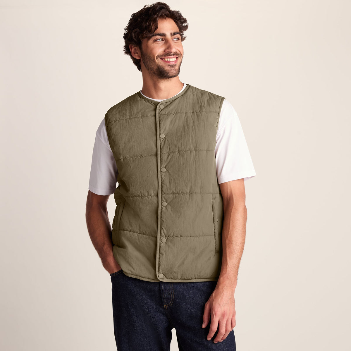 Sutterby Mens Shower Resistant Insulated Gilet - Mushroom