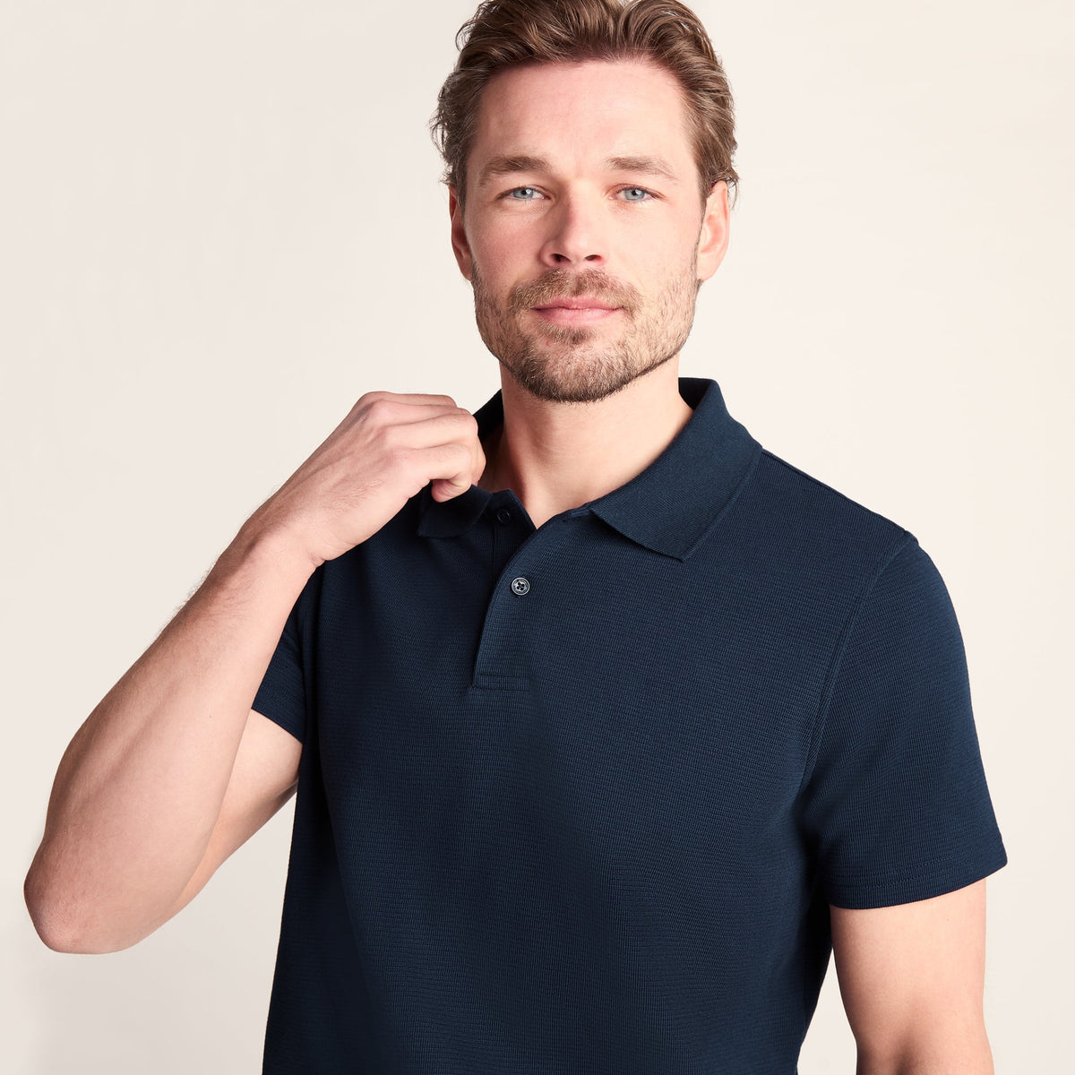 Zaden Mens Polo Shirt - Dark Indigo