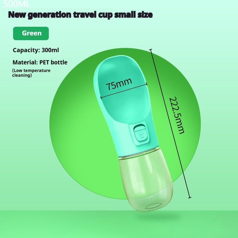 Portable Pet Dog Water Bottle & Feeder Bowl