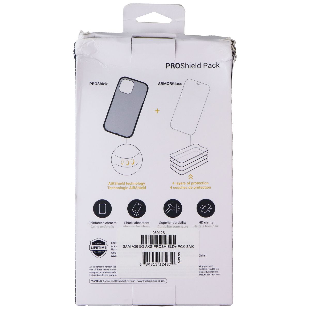 Axessorize PROShield Pack Case and Screen for Samsung Galaxy A36 / A56 - Black - New