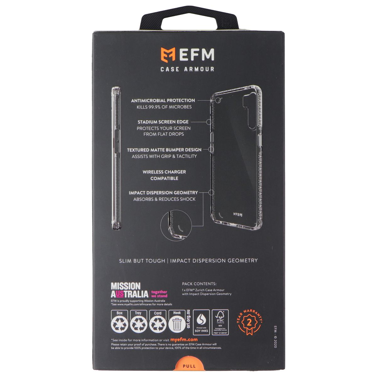 EFM Zurich Series Slim Case for Samsung Galaxy A91 - Clear - New