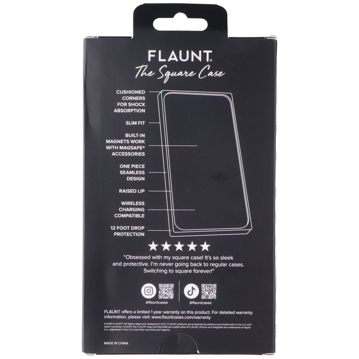 Flaunt Square Case for MagSafe for Apple iPhone 17 Pro - Pink Mother of Pearl - New