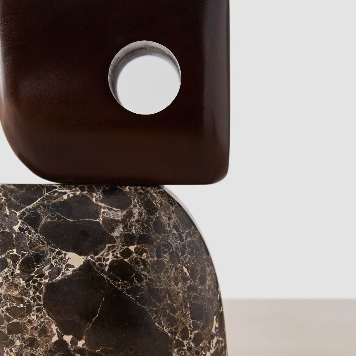 Hari Stone and Wood Sculpture