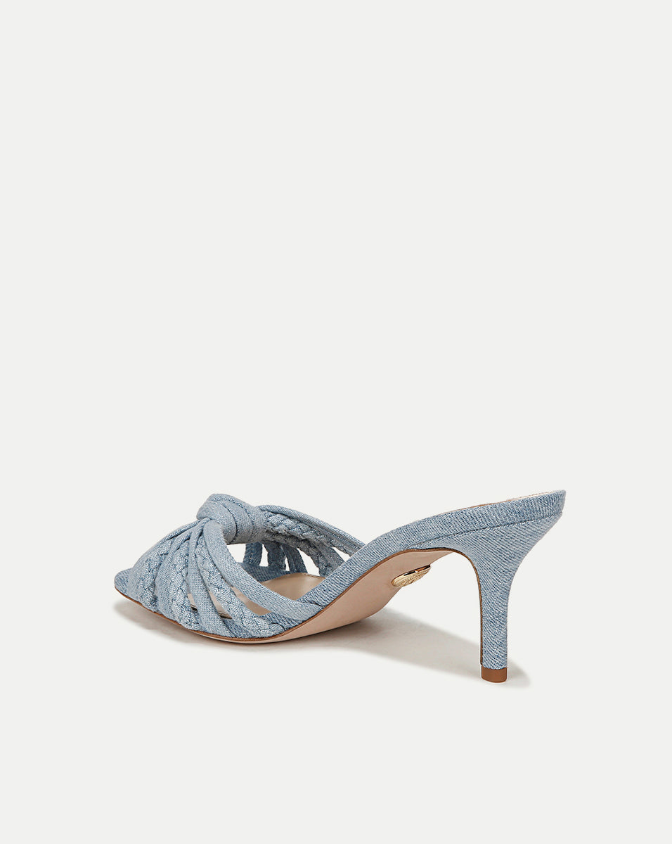 Misa Denim Knot-Front Sandal