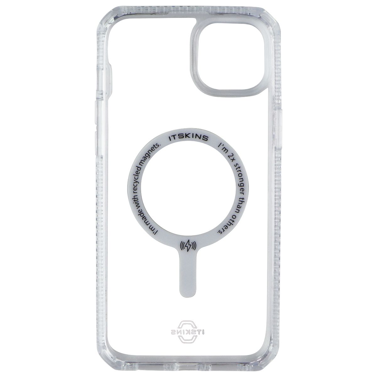 ITSKINS Hybrid_R Clear Case for MagSafe for iPhone 15 Plus/14 Plus - Transparent - New