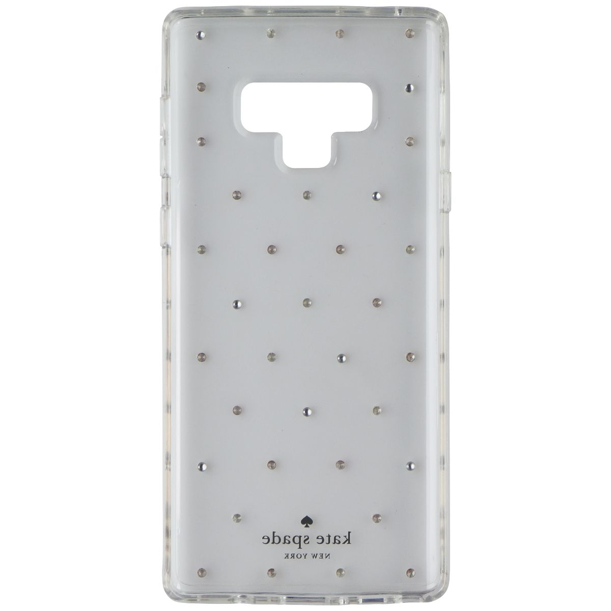 Kate Spade Hardshell Case for Samsung Galaxy Note9 - Clear with Pin Dot Gems - New