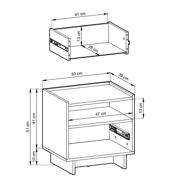 Kanso Oak Bedside Table