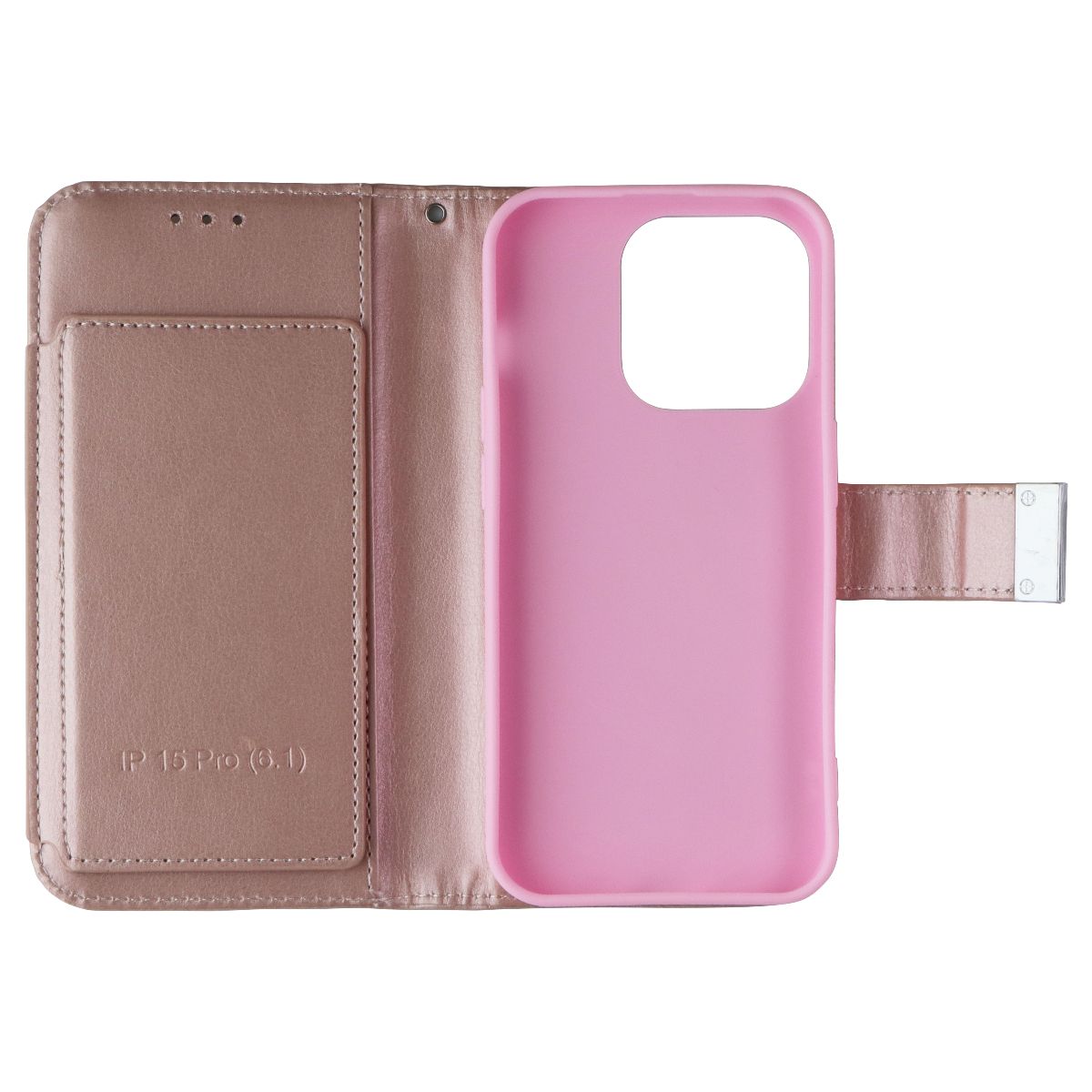 MyBat Pro MyJacket Xtra Series Wallet Case for Apple iPhone 15 Pro - Rose Gold - New