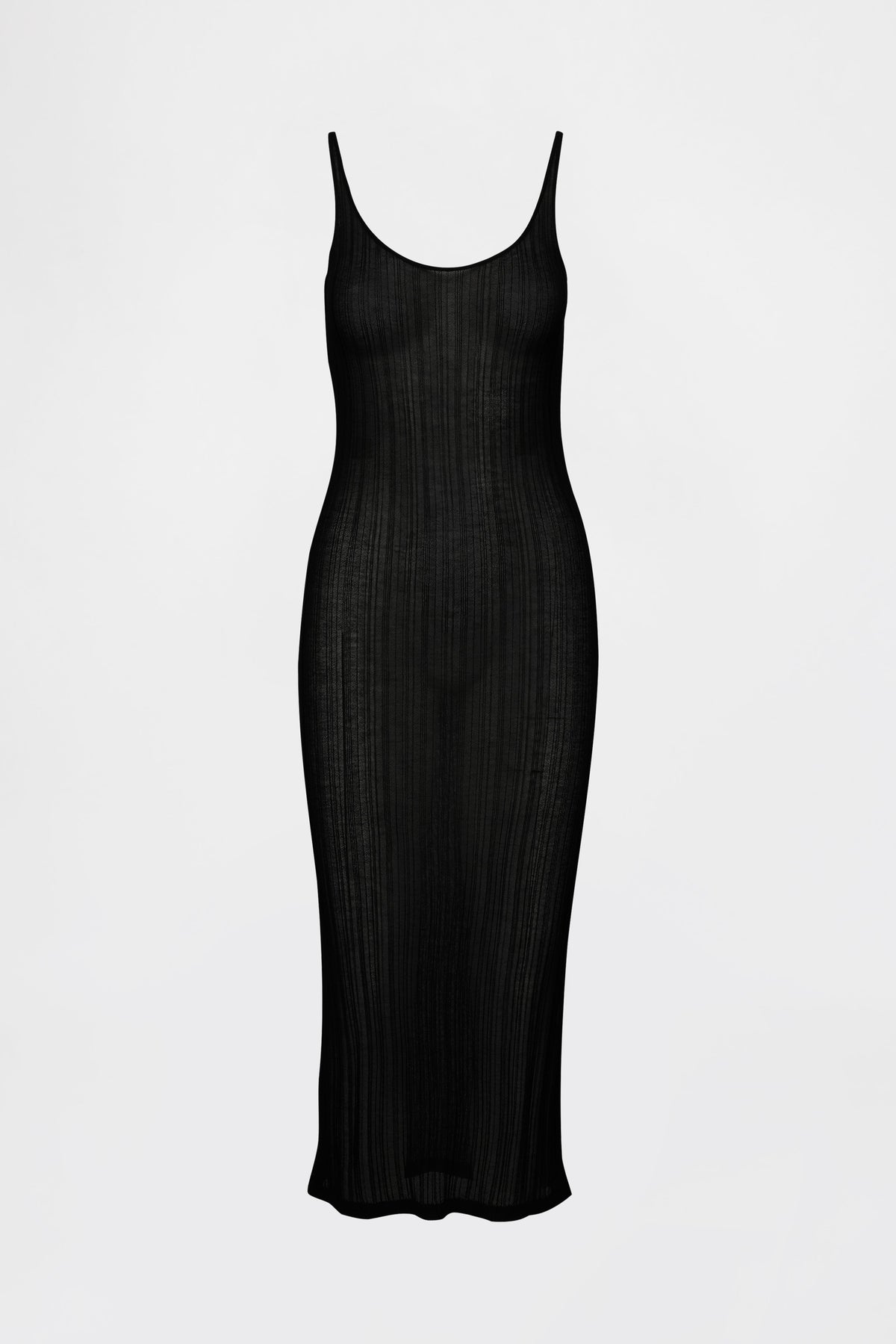 GAP X BEIS Sheer Midi Dress in Black