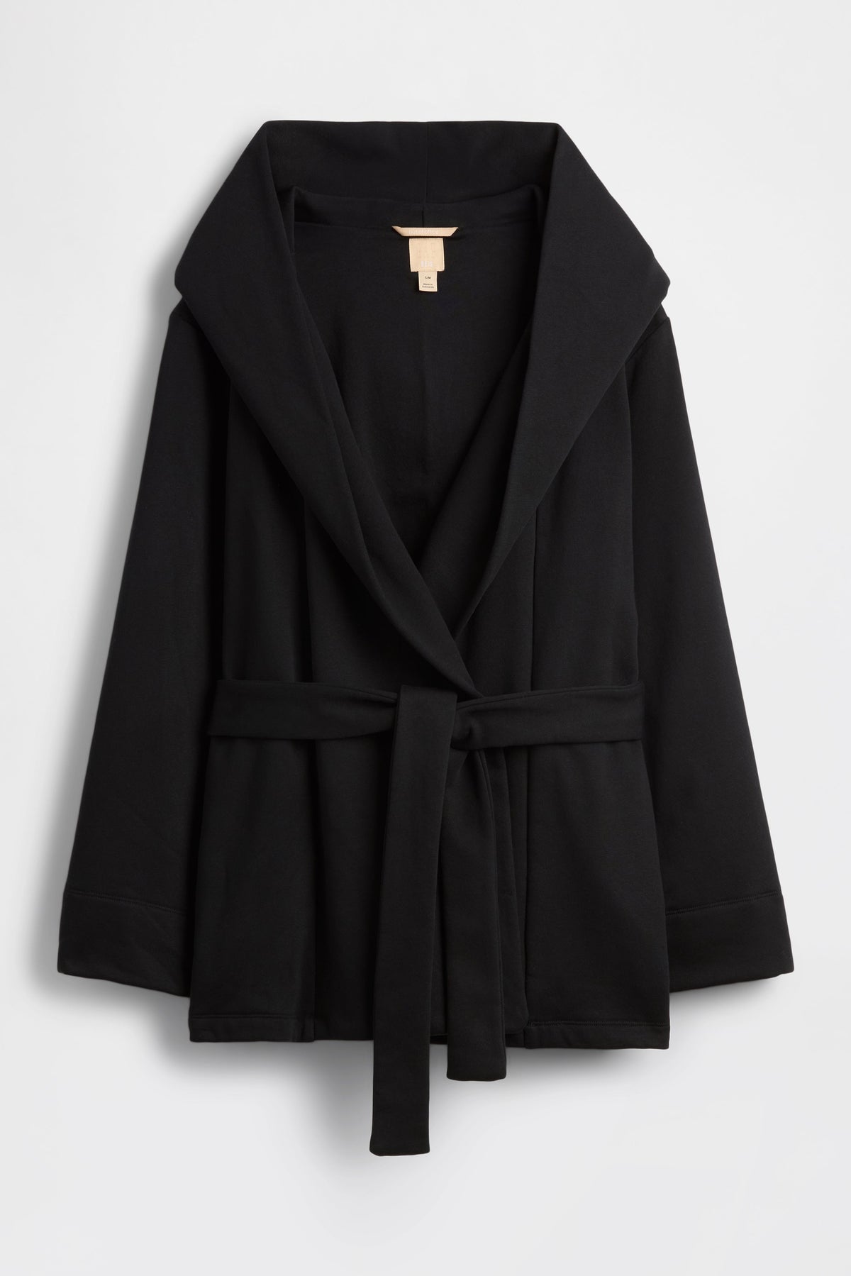GAP X BEIS Cropped Fleece Coat in Black