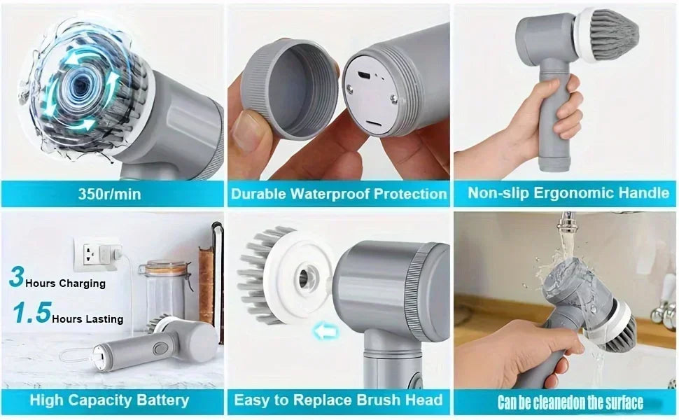 Electric Spin Scrubber Cleaning Brush