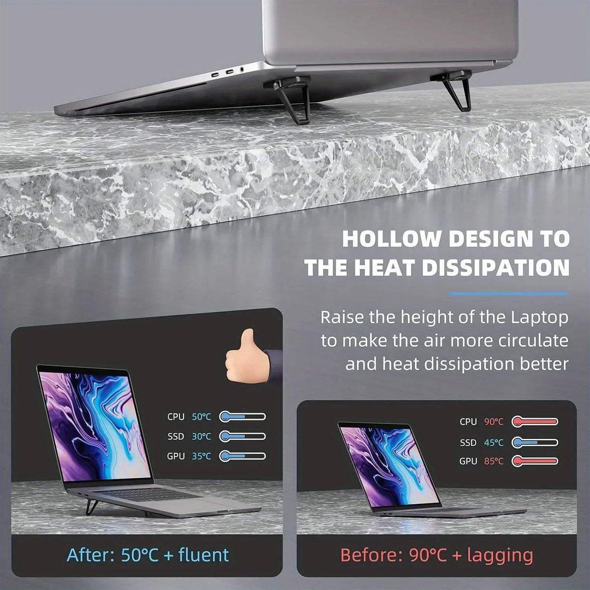 Portable Invisible Laptop Stand
