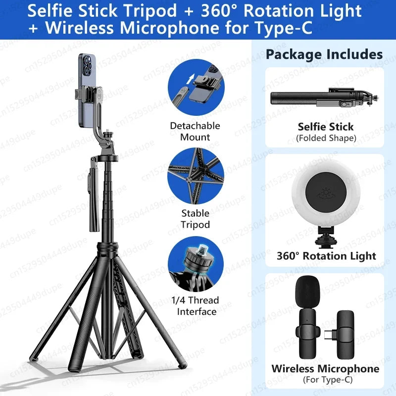 Tripod Stand with Wireless Bluetooth Remote