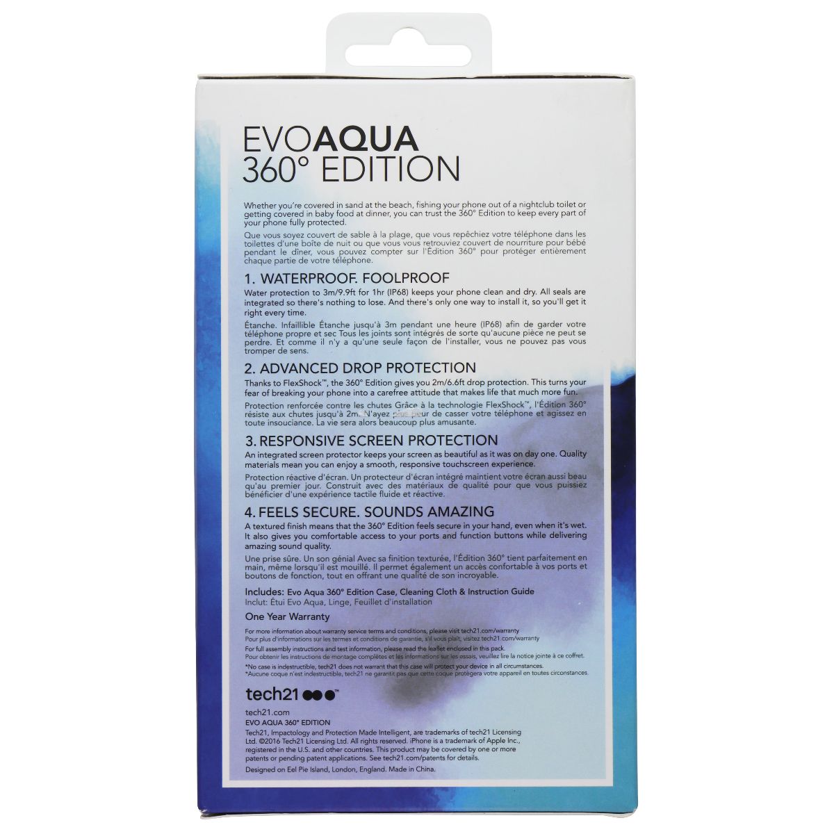 Tech21 EVOAQUA 360 Edition Case for Apple iPhone 7 Plus - Black - New