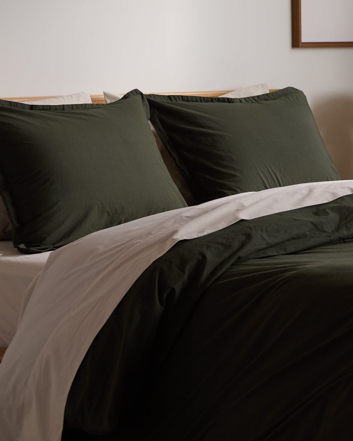 Brushed Cotton Duvet Cover Set - Evergreen TW/XL