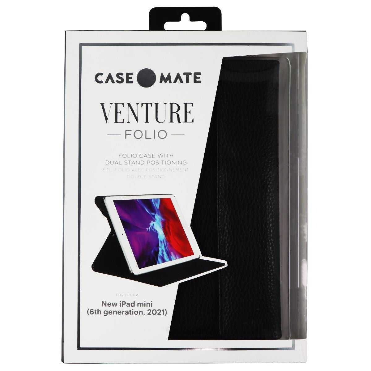 Case-Mate Venture Folio Case for iPad Mini (6th Gen) - Black - New