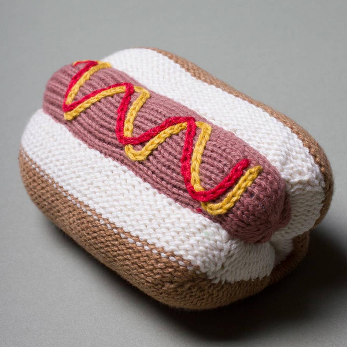 Estella Organic Baby Toy - Hot Dog Rattle (Handmade)