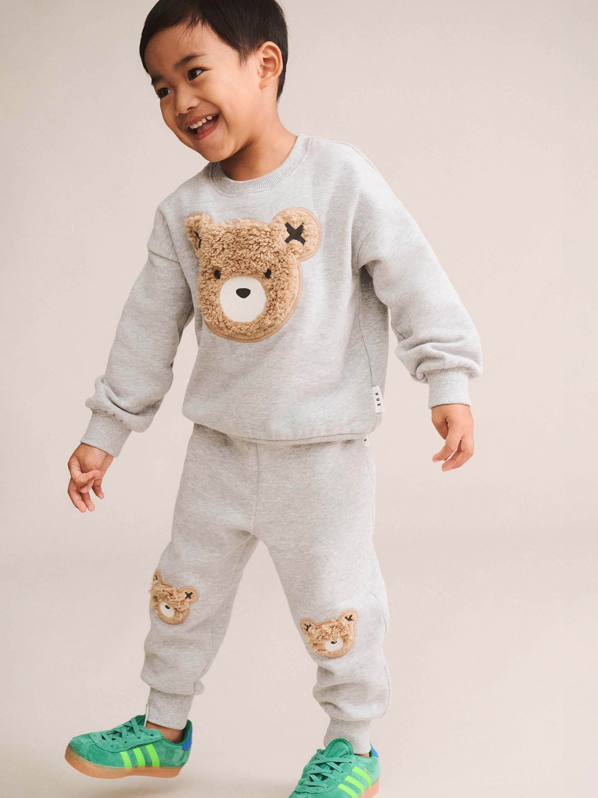 Huxbaby Furry Huxbear Sweatpant – Grey Marle, 3-6M