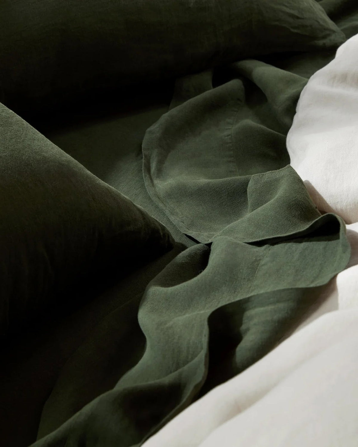 Linen Sheet Set - Evergreen F/Q
