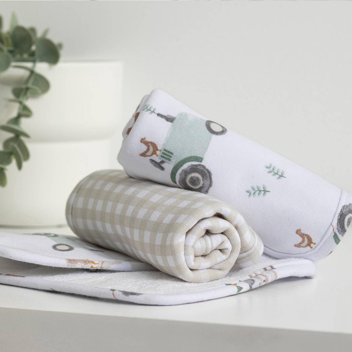 Living Textiles 5pc Bath Gift Set - Tractor Ride