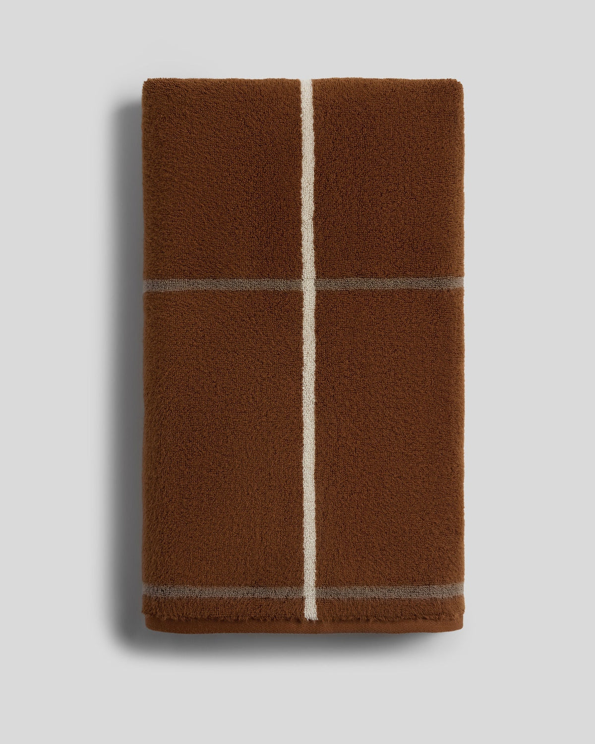 Organic Plush Towels (Tobacco Windowpane)