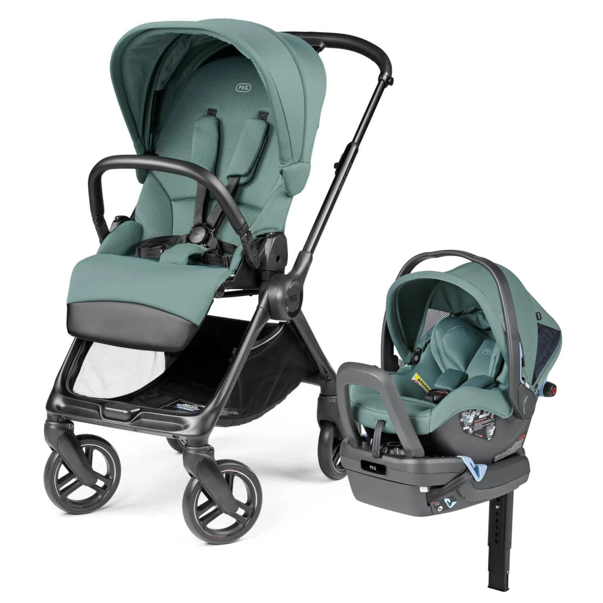 PEG Switch Reversible Handle Stroller + Primo Viaggio Nido Infant Car