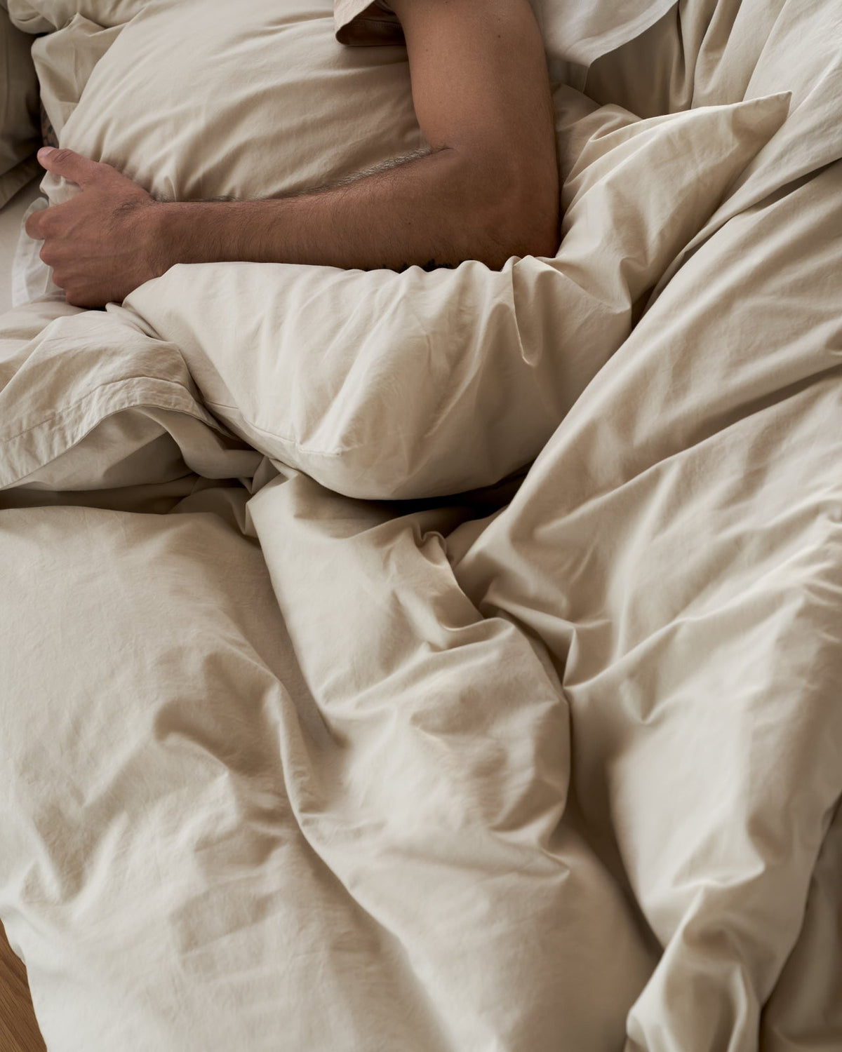Percale Duvet Cover Set - Bone F/Q