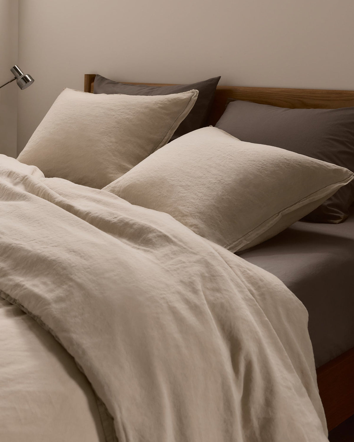Linen Tencel Duvet Cover Set - Bone F/Q