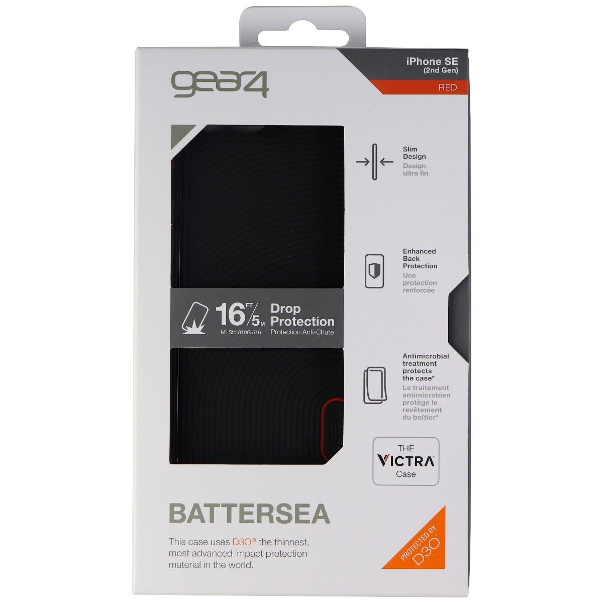 ZAGG Battersea Series Case for Apple iPhone SE (3rd & 2nd Gen) / 8 / 7 - Black - New