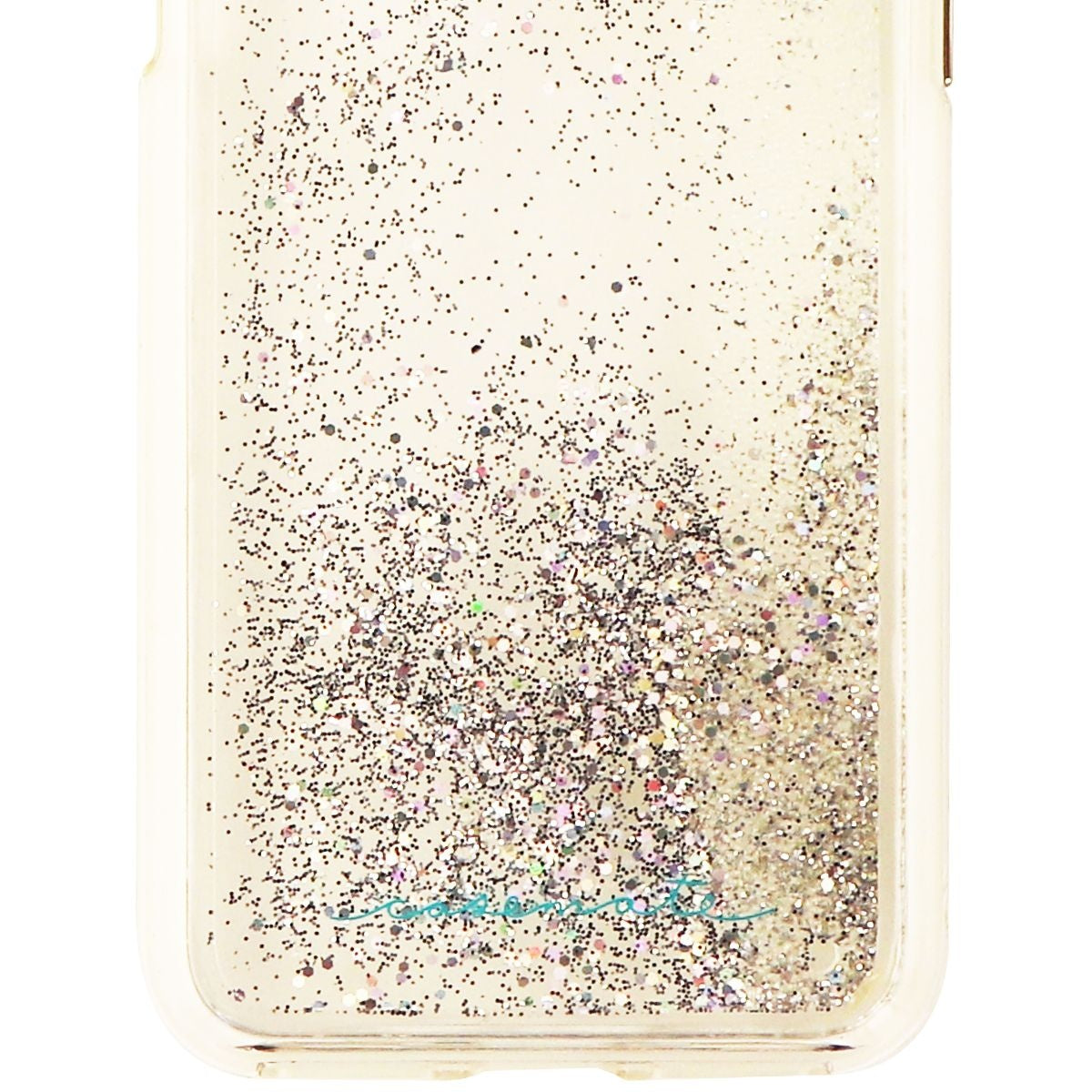 Case-Mate Waterfall Series Liquid Glitter Case for iPhone Xs & X - Clear/Silver - New