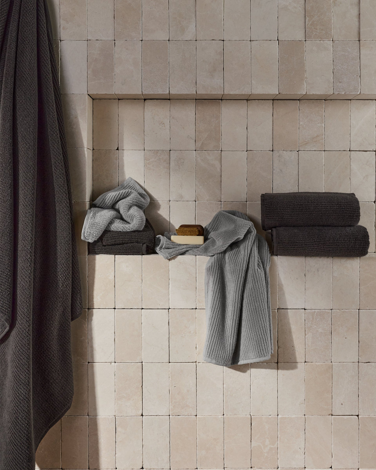 4+4 Soft Rib Bath Bundle - Onyx