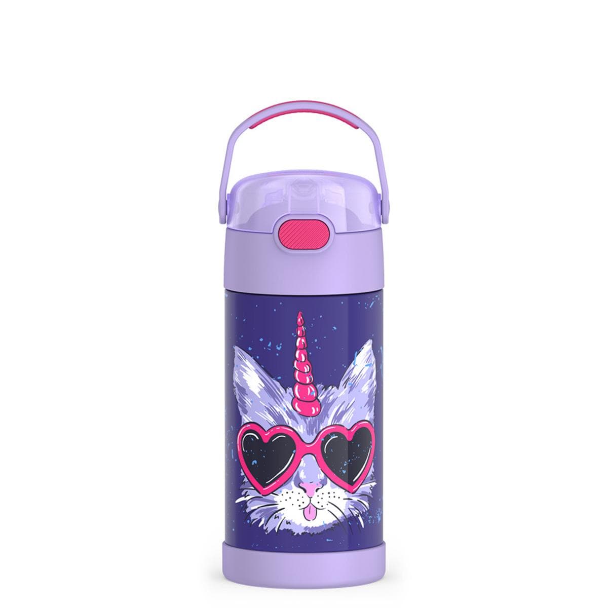 Thermos FUNtainer Vacuum Insulated Stainless Steel Straw Water Bottle