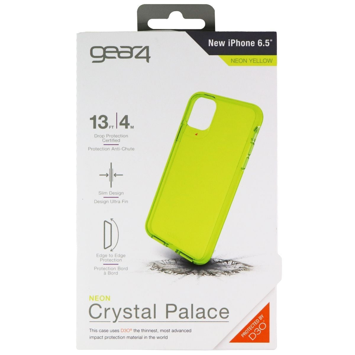 ZAGG Neon Crystal Palace Hard Case for Apple iPhone 11 Pro Max - Neon Yellow - New