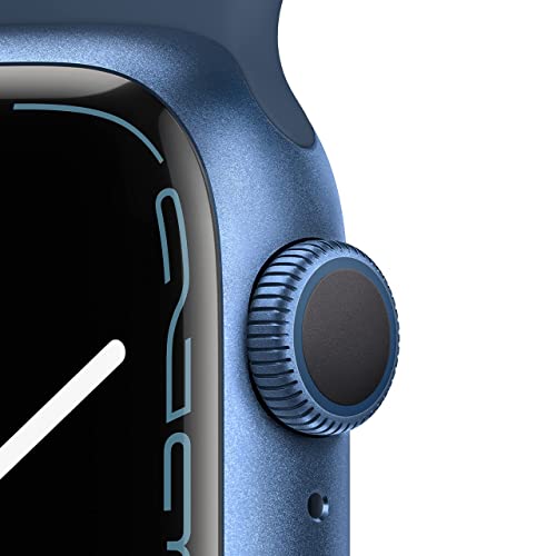 Apple Watch Series 7 (GPS) 41MM Aluminum Case w/Abyss Blue Sport Band - Blue - MKN13LL/A