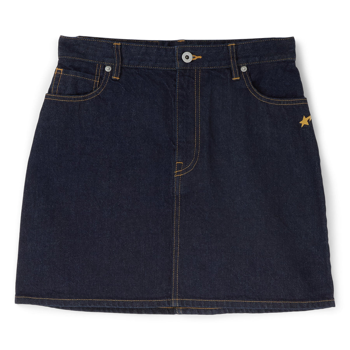 A Bathing Ape Ape Head Embroidery 12 OZ Denim Skirt (Indigo)