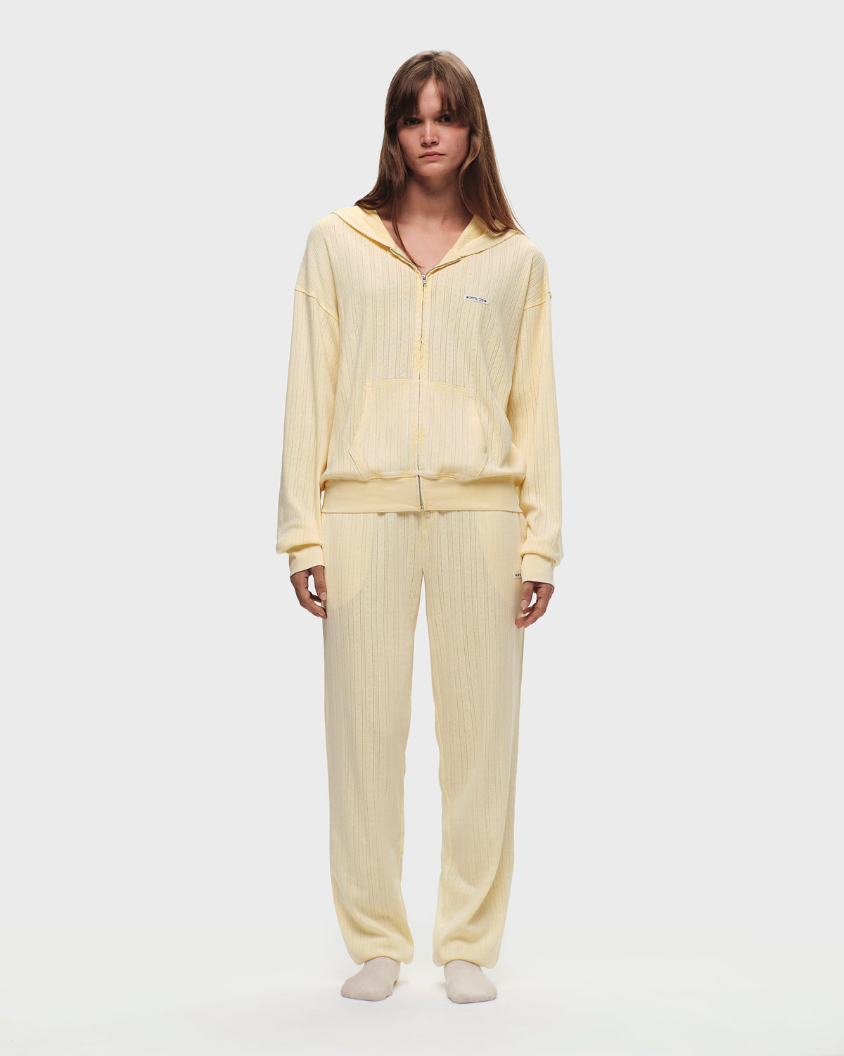 Hanes Pointelle Zip Up