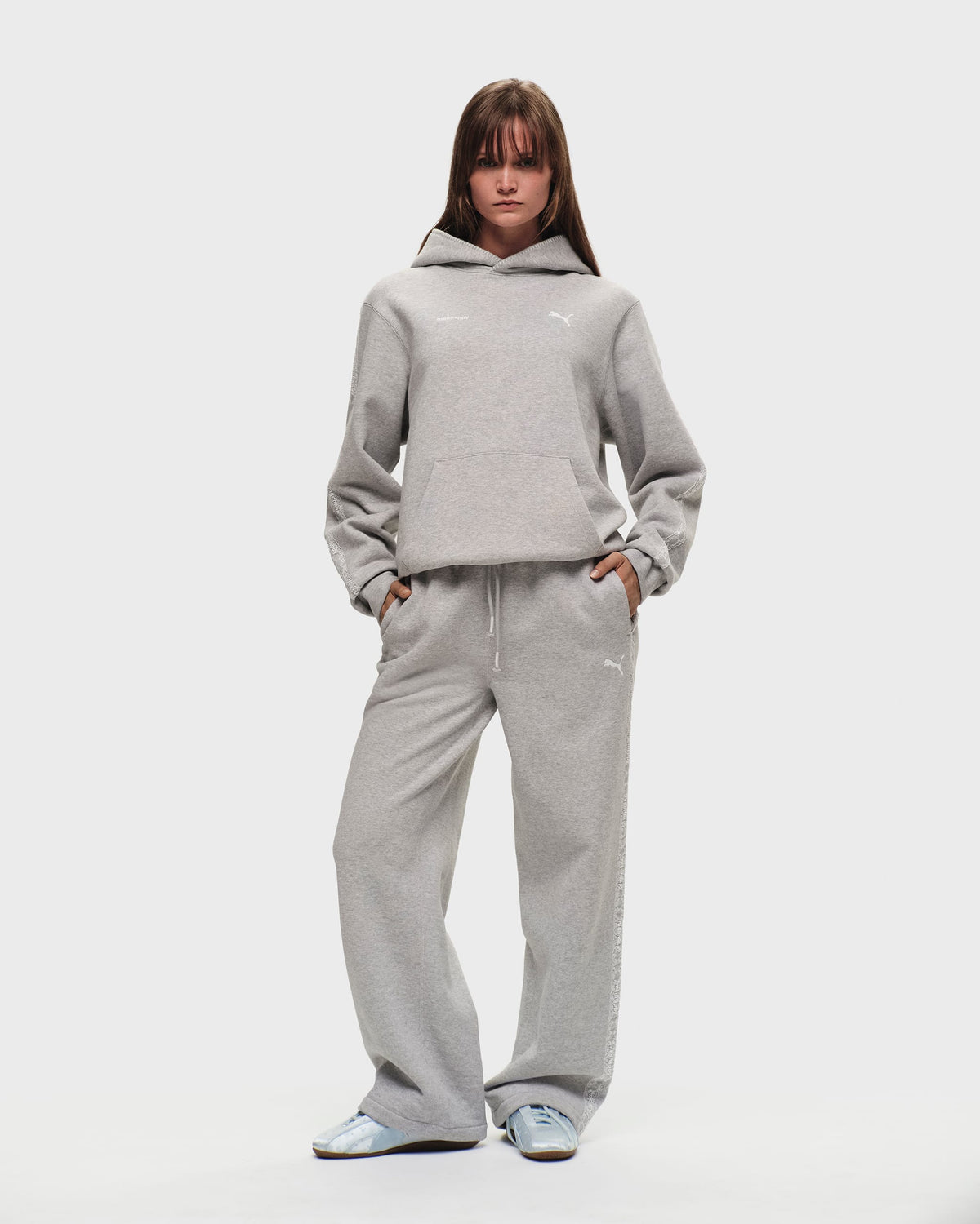 PUMA Lace Trim Fleece Hoodie