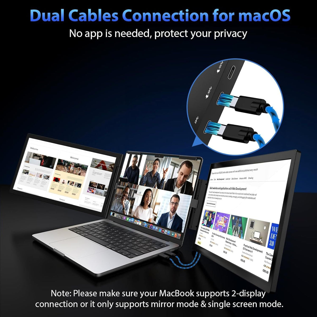 14-Inch Dual-Screen Portable Monitor
