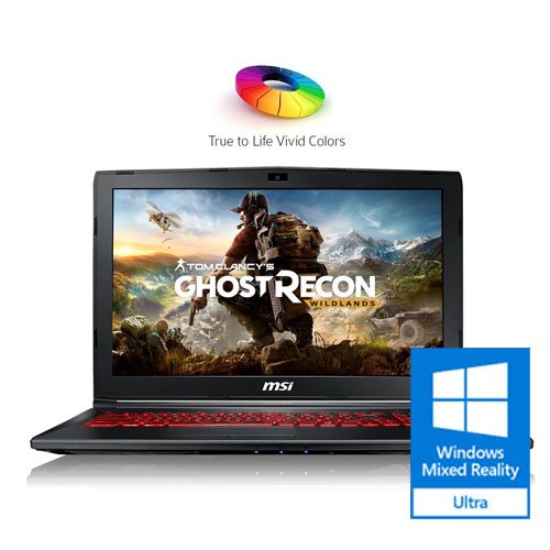 MSI GL62M 7REX-1896US 15.6" FHD- i7-7700HQ,  GTX 1050Ti, 8GB RAM, 128GB SSD + 1TB Hard Drive