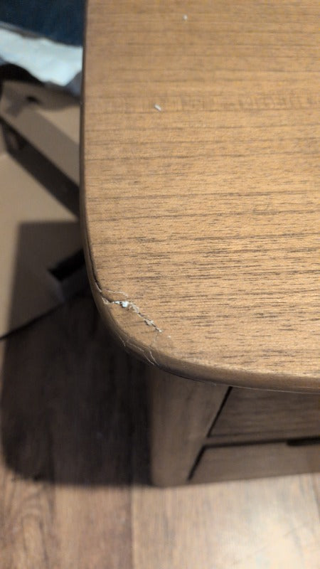 Norway Narrow Oak Bedside Table (Damaged)
