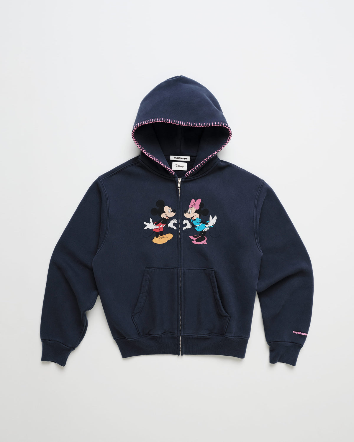 Mickey Mouse and Minnie Mouse Heart Fleece Zip Up